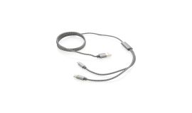 3-in-1 gevlochten nylon kabel