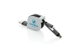 3-in-1 kabel met oprolmechanisme
