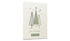 Groeipapier Kerstkaart 'Kerstbomen'