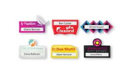Naambadge in eigen vorm