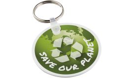 Cirkelvormige gerecyclede sleutelhanger