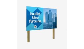 Reclamebord met beschermlak
